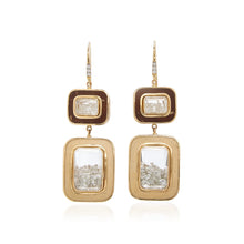 Load image into Gallery viewer, Diamond in Coconut Earrings Earrings - Moritz Glik Verde diamonds
