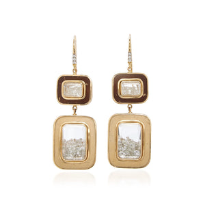Diamond in Coconut Earrings Earrings - Moritz Glik Verde diamonds