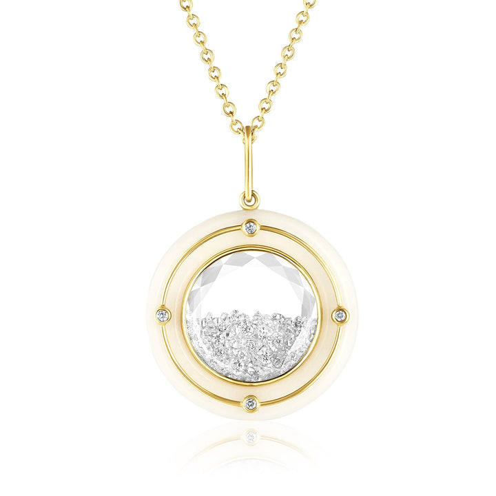 Diamond in Tagua Shaker Pendant Necklaces - Moritz Glik Verde diamonds