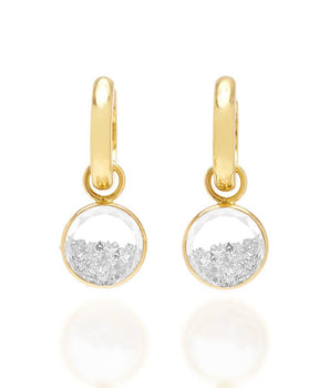 Diamond Shaker Huggies Earrings - Moritz Glik diamonds Hoops Core
