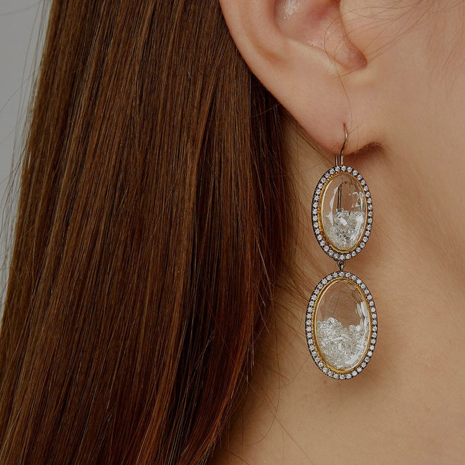 Double Drop Shaker Earrings Earrings - Moritz Glik diamonds Core