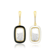 Load image into Gallery viewer, Double-Sided Enamel Earrings Earrings - Moritz Glik Enamel Muda diamonds
