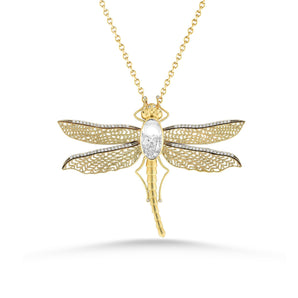 Dragon Fly Brooch & Pendant Necklaces - Moritz Glik diamonds Creatures
