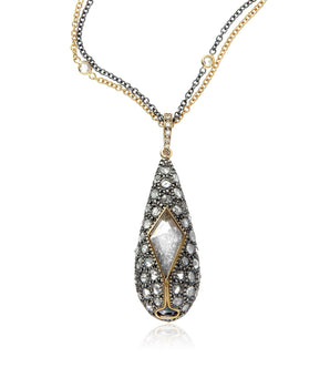 Drop Texture Necklace Necklaces - Moritz Glik diamonds Ready to Ship Archived