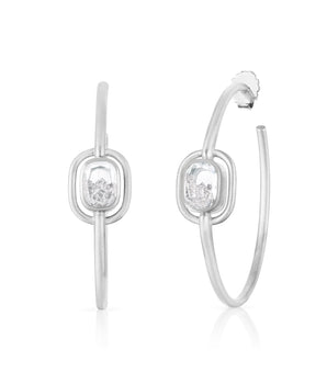 Elo 40 Shaker Hoops Earrings - Moritz Glik Elos Hoops diamonds