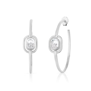 Elo 40 Shaker Hoops Earrings - Moritz Glik Elos Hoops diamonds