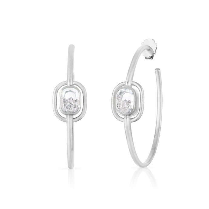 Elo 40 Shaker Hoops Earrings - Moritz Glik Elos Hoops diamonds