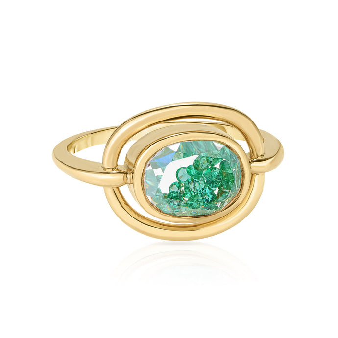 Elo Petite Shaker Ring Emerald Ring - Moritz Glik emeralds Mother's Day Elos
