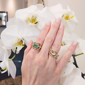 Elo Ring Emerald Rings - Moritz Glik emeralds Elos