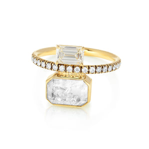 Emerald Cut Diamond Ring Rings - Moritz Glik Ready to Ship diamonds