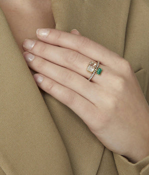 Emerald Cut Emerald Ring Rings - Moritz Glik diamonds emeralds Core