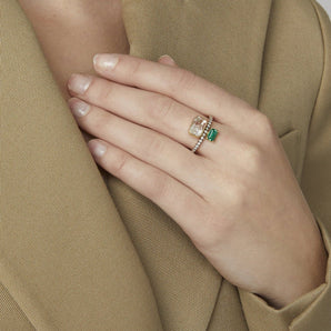 Emerald Cut Emerald Ring Rings - Moritz Glik diamonds emeralds Core