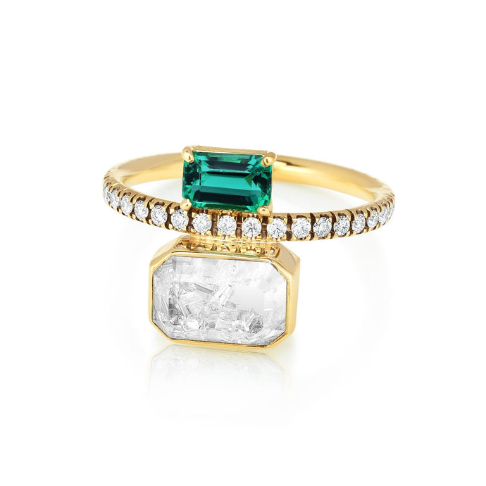 Emerald Cut Emerald Ring Rings - Moritz Glik diamonds emeralds Core