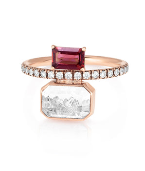 Emerald Cut Ruby Ring Ring - Moritz Glik Ready to Ship Ruby Core