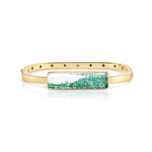 Emerald Shaker Bangle Bracelets - Moritz Glik emeralds Kaleidoscope Colors Core