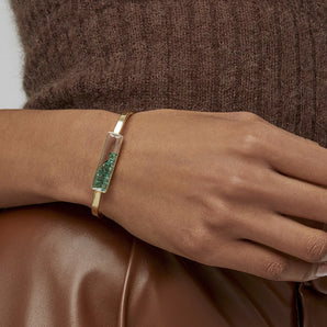 Emerald Shaker Bangle Bracelets - Moritz Glik emeralds Kaleidoscope Colors Core