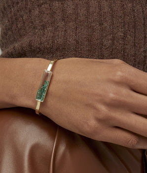 Emerald Shaker Bangle Bracelets - Moritz Glik emeralds Kaleidoscope Colors Core