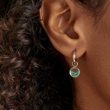 Load image into Gallery viewer, Emerald Shaker Huggies Earrings - Moritz Glik emeralds Hoops Core
