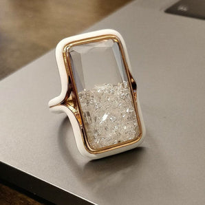 Enamel Cocktail Ring Diamond Rings - Moritz Glik Enamel rings diamonds