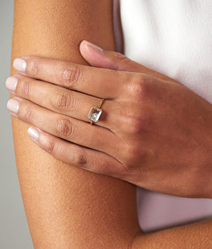Esmeralda Diamond Ring Rings - Moritz Glik Apura diamonds Alternative Bridal