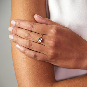 Esmeralda Diamond Ring Rings - Moritz Glik Apura diamonds Alternative Bridal