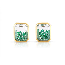 Load image into Gallery viewer, Esmeralda Emerald Shaker Studs Earrings - Moritz Glik emeralds Studs Apura
