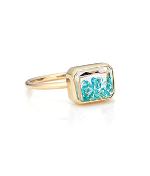 Esmeralda Paraiba Shaker Ring Ring - Moritz Glik Paraiba Paraibas Apura