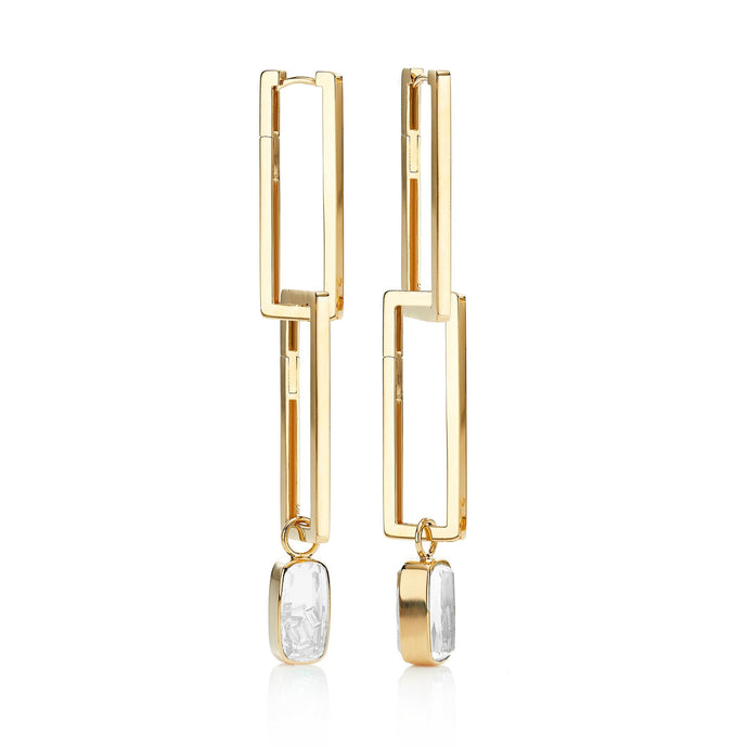 Forma Double Hoops Earrings - Moritz Glik Elos Hoops diamonds