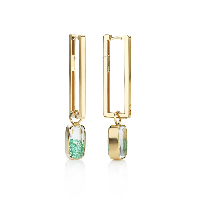 Forma Hoops Earrings - Moritz Glik emeralds Hoops Elos