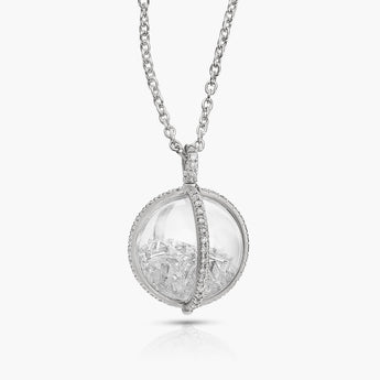 Globe 15 Shaker Pendant Necklaces - Moritz Glik Ready to Ship diamonds