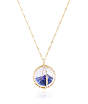 Globe 22 Blue Necklace Necklaces - Moritz Glik fall edit sapphires Core