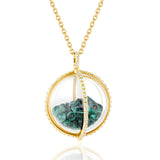 Globe 22 Emerald Necklace Necklaces - Moritz Glik emeralds Core