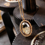 Halo Oval Shaker Necklace Necklaces - Moritz Glik diamonds Core