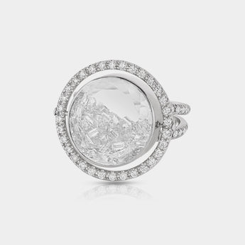 Halo Shaker Ring Rings - Moritz Glik diamonds