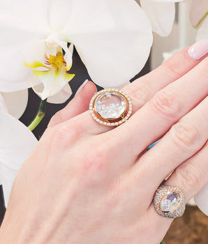 Halo Shaker Ring Rings - Moritz Glik diamonds Core