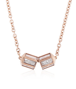 Hex Pave Necklace Necklace - Moritz Glik diamonds
