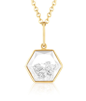 Hexagon Shaker Pendant Necklace - Moritz Glik diamonds Core
