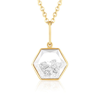 Hexagon Shaker Pendant Necklace - Moritz Glik diamonds Core