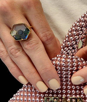 Honeycomb Shaker Ring Rings - Moritz Glik Kaleidoscope Colors Ready to Ship fall edit