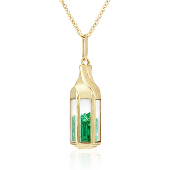 Janela Emerald Pendant Necklace - Moritz Glik emeralds