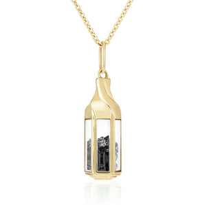 Janela Pendant Black Necklace - Moritz Glik Ready to Ship black diamond
