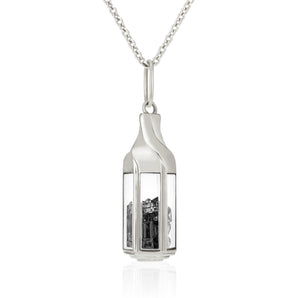Janela Pendant Black Necklace - Moritz Glik Ready to Ship black diamond