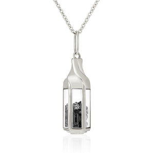 Janela Pendant Black Necklace - Moritz Glik Ready to Ship black diamond