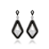 Kite Halo Enamel Earrings Earrings - Moritz Glik Enamel Muda diamonds