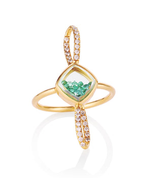 Laço Emerald Shaker Ring Rings - Moritz Glik emeralds fall edit Elos