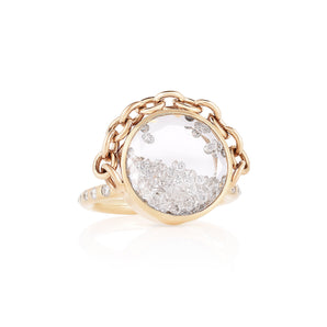 Malabar Pave Chain Ring Rings - Moritz Glik diamonds fall edit circo