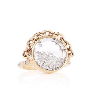 Malabar Pave Chain Ring Rings - Moritz Glik diamonds fall edit circo