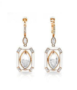 Vista Enamel Earrings Earrings - Moritz Glik Enamel Muda diamonds