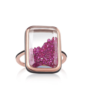 Material Ruby Shaker Ring Ring - Moritz Glik Enamel rubies Apura