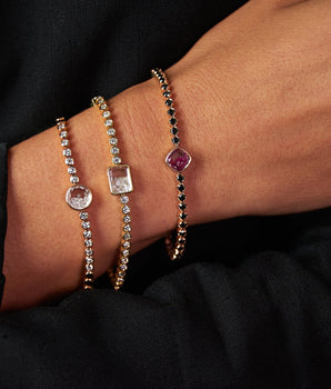 Meia Onda Tennis Bracelet - Cushion Bracelets - Moritz Glik diamonds Apura